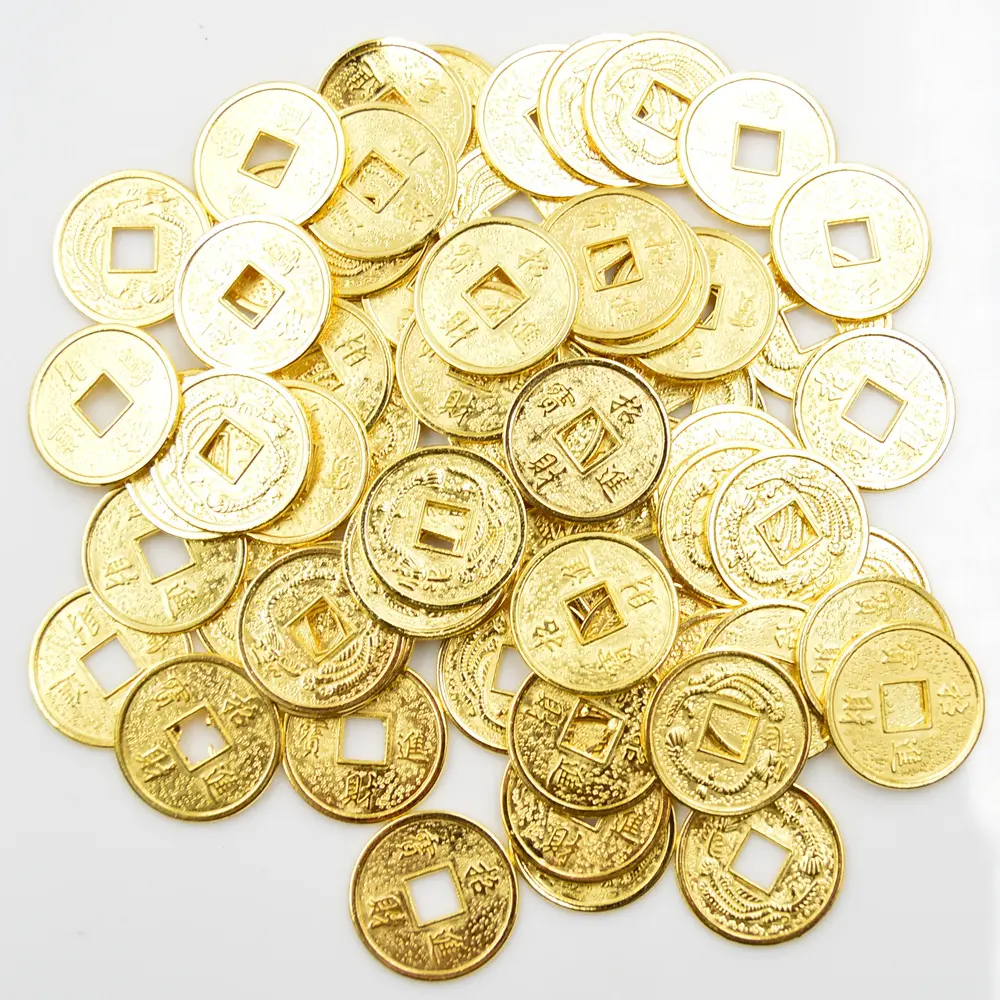 【20 pcs】Tiền Xu Trung Quốc Cổ Đại (Guchen), Biểu Tượng Tốt Lành Huyền Thoại, Mang Lại Tài Lộc Cho Trung Quốc Cổ Đại Và Được Xem Là Biểu Tượng Của  thần tài  cầm cái cây tiền  thần tài thanh  long thanh  long đồng  xu may mắn