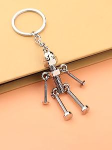 Llavero de Diseño de Robot Lindo para Llaves de Auto, Llavero Creativo de Diseño de Tornillo para Hombres y Mujeres, Llavero Novedoso y a la Moda como Regalo para Amigos