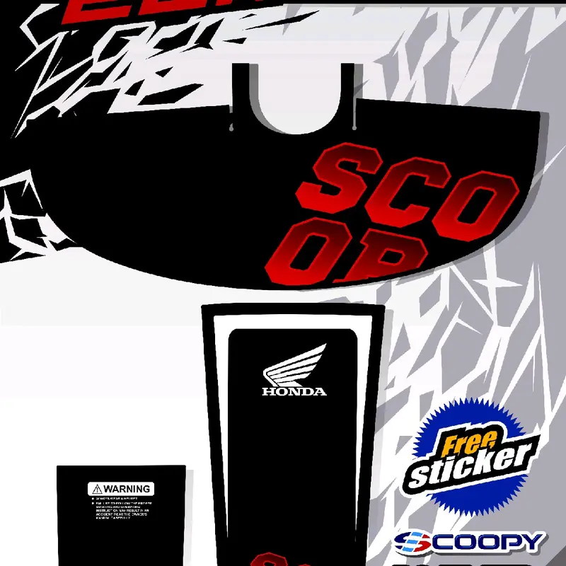 Sticker Pelindung Dashboard Tankpad Scoopy 2017 2018 2019 (body protector deck pad cover) 5