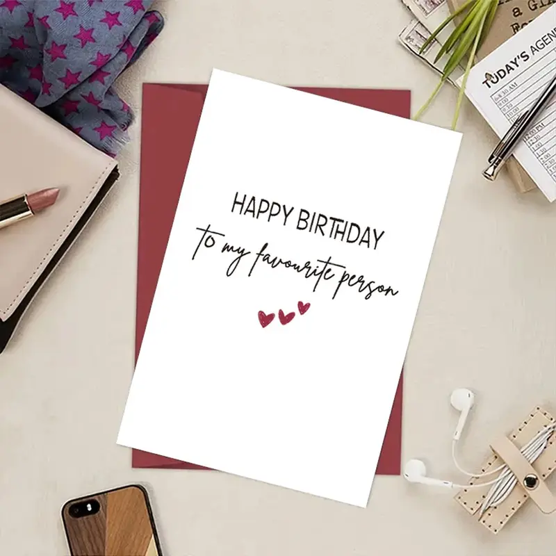 Happy Birthday Greeting Card, 1/3/50pcs Birthday Card with Envelope, Birthday Gift for Friend & Family, Birthday Supplies, Fun Party Cards 3