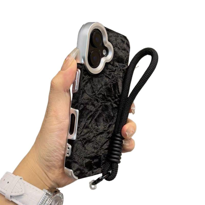 Ốp Điện Thoại, Da Sang Trọng Cortex, Có Dây Đeo Buộc, Dành Cho iPhone 11 12 13 14 15 16 Pro Max Plus, Ốp Lưng Sốc Silicon Mềm, Phụ Kiện Ốp, Bảo Vệ Bảo Vệ, Thích Hợp Cho Điện Thoại Di Động, Điện Thoại Thông Minh Và Thiết Bị Màu Xám