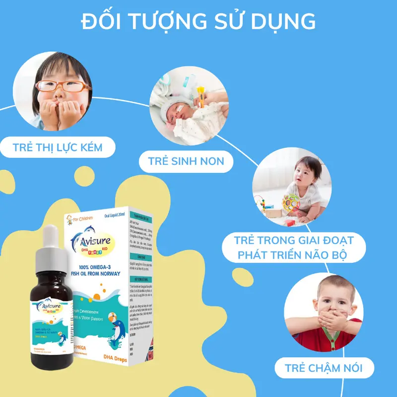 DHA cho bé Avisure DHA EPA, Omega 3 tinh khiết NaUy phát triển trí não, bé thông minh mắt sáng 4