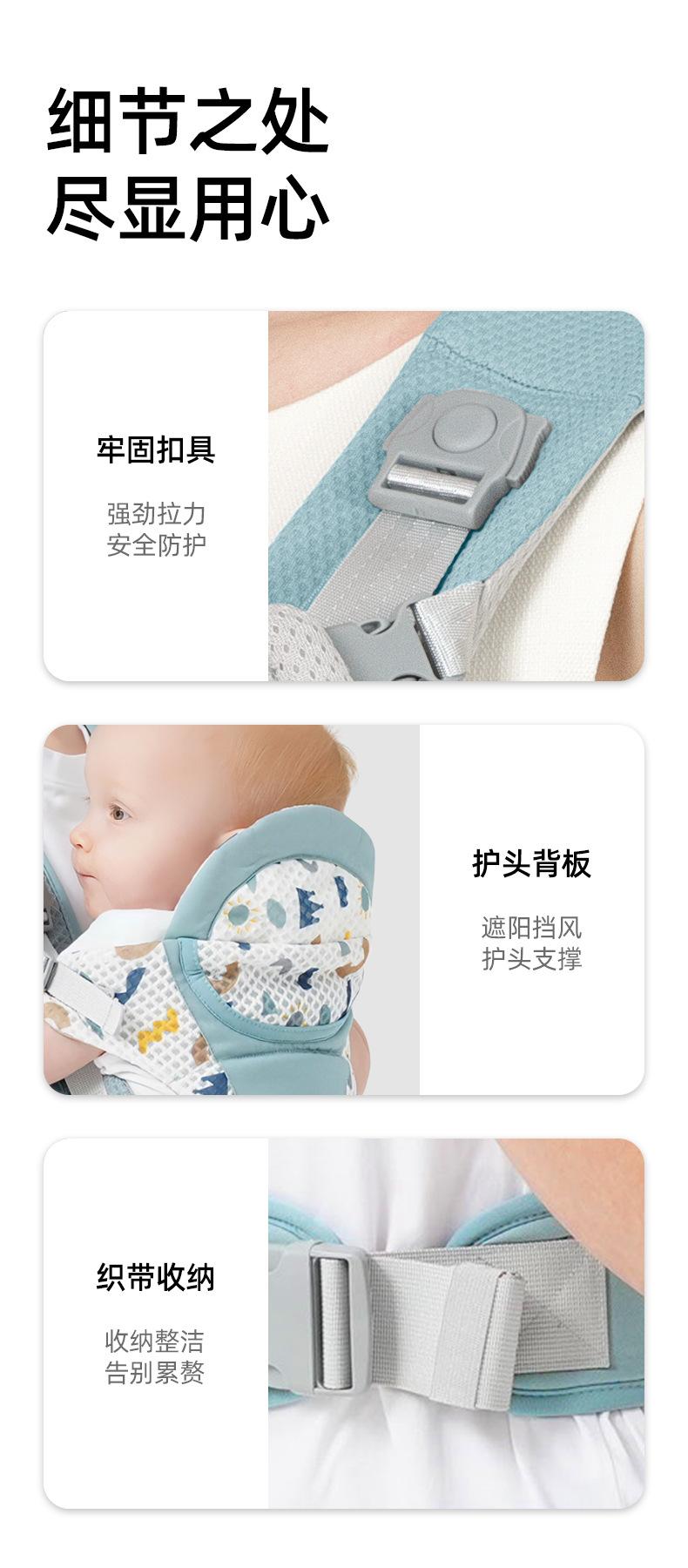 Product Introduction of In Stock Baby Outing Strap in Stock Baby Outing Strap Baby Strap Children Go out Dual-Use Summer Thin Four Seasons Free Hands Simple Breathable Backpack 8
