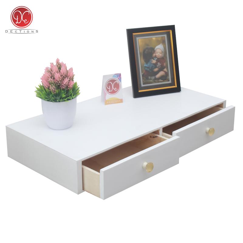 Product Introduction of Dections Meja Rias Kamar Tidur 60x30cm 2 Pintu Laci Tempel Dinding Rak Minimalis Modern Aesthetic kayu pajangan furniture Lemari 1