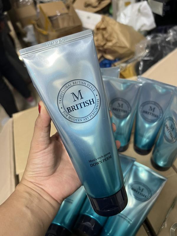 Kem Ép side tóc cho Nam BRITISH M Men's Style Down Perm - 200g