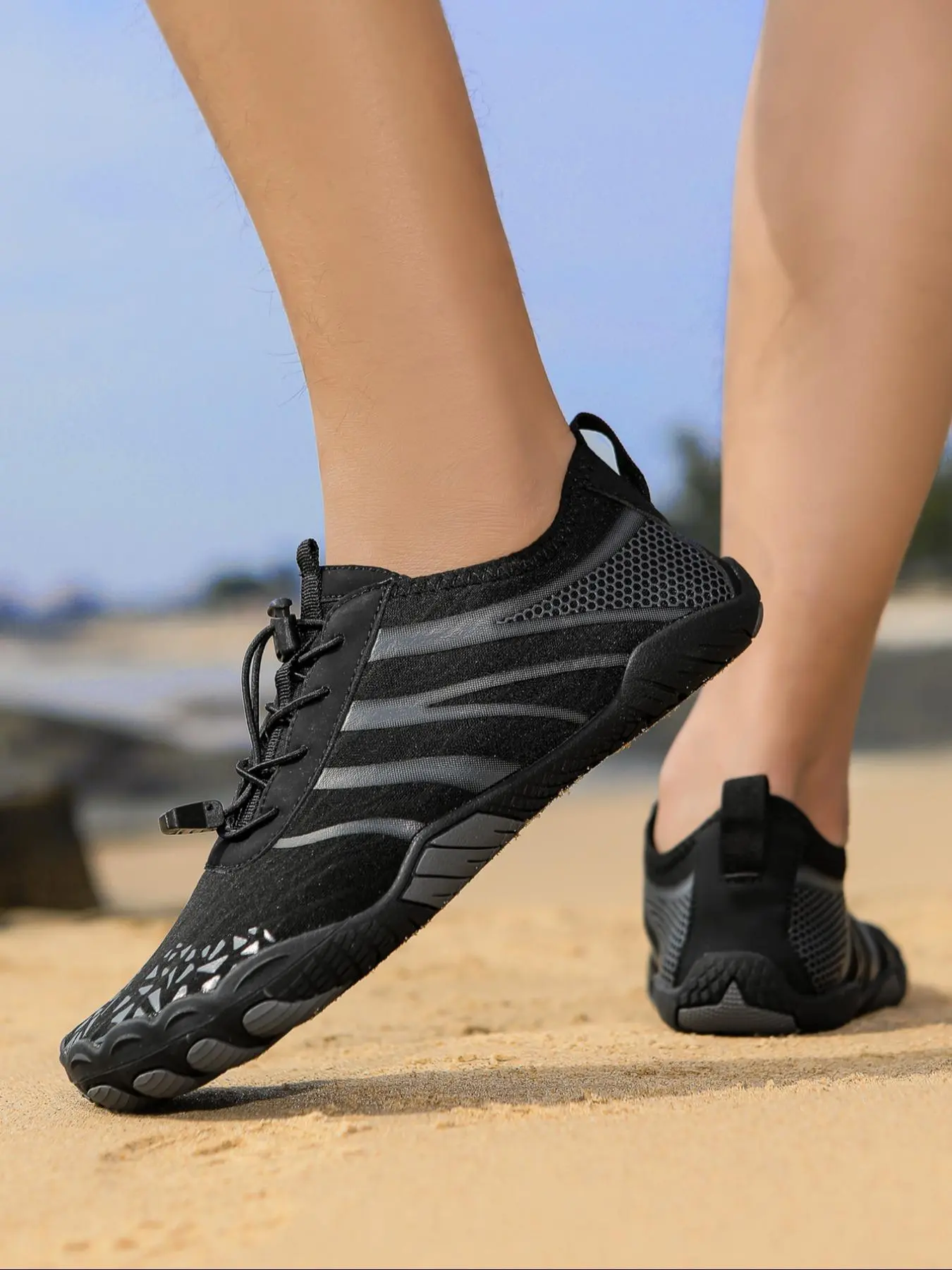 Men's Casual Breathable Lightweight Sneakers, Outdoor Sports Shoes, Quick Drying Beach Shoes for Hiking, Fishing, Surfing and Swimming, Trainer