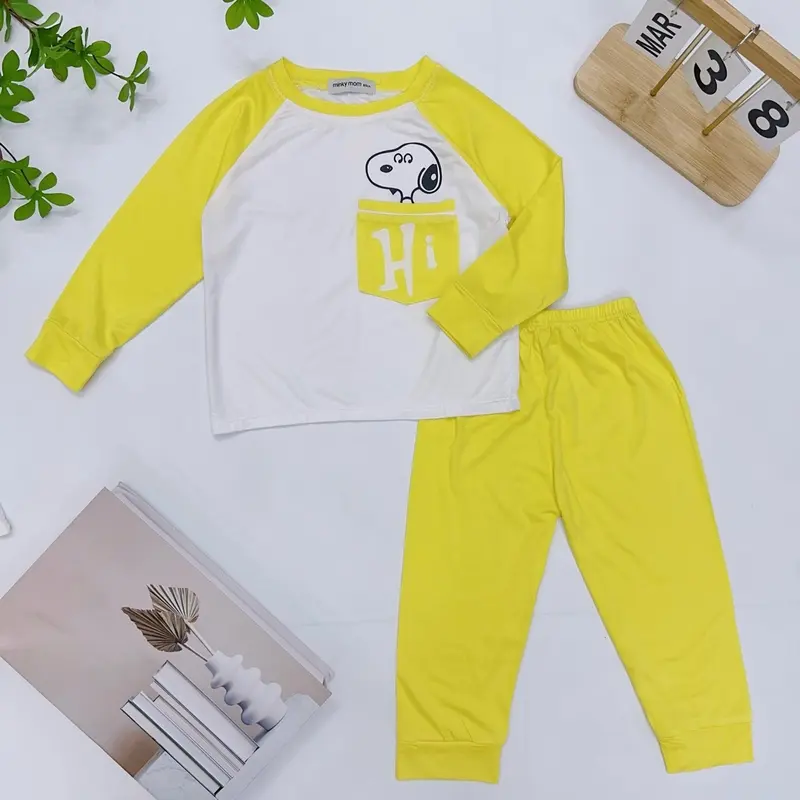 Bộ Dài Tay Thun Lạnh Loại 1, Vải Thun Lạnh, Cho Bé Trai Bé Gái, Chất Liệu In Đẹp - Size Chuẩn Từ 0-5 Tuổi, Cân Nặng 7-25kg Thun lạnh Jean 4