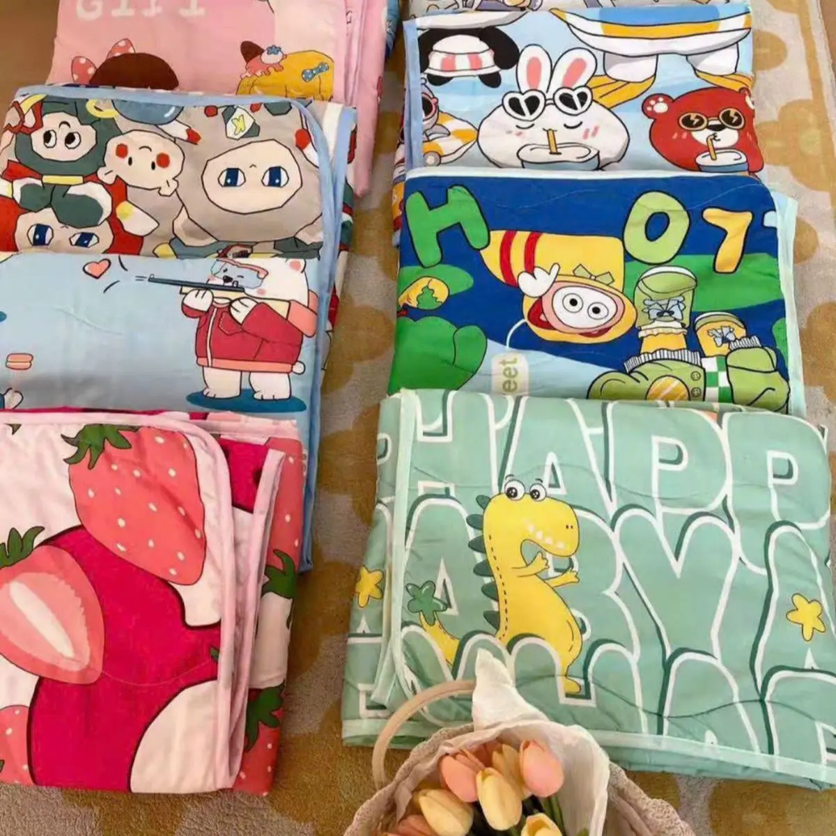 Chăn đũi hữu cơ đậu nành , chăn mùa hè cotton mềm mại thoáng mát cho trẻ em và văn phòng