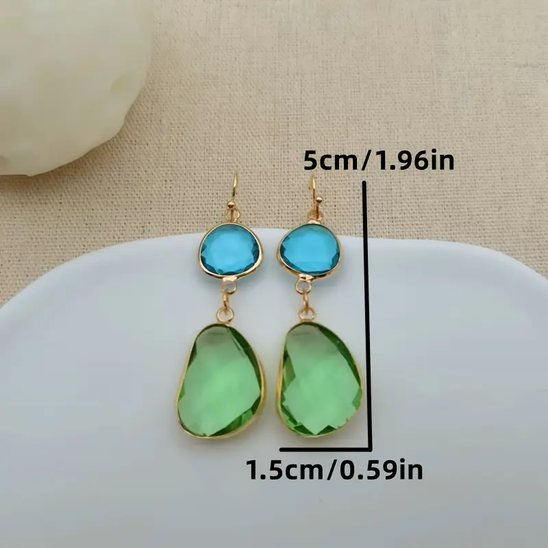 Minimalist Golden Peridot Drop Earrings for Women, Dainty Gift Engagement Wedding Anniversary 4