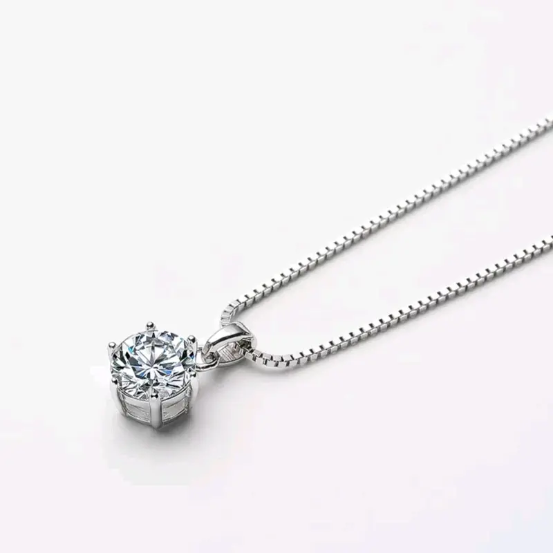 TITANIUM WANITA LIONTIN SILVER ANTI KARAT kalung permata Aksesoris Elegan Hadiah Stainless 0