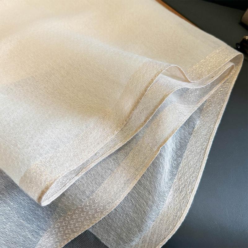 Product Introduction of Selendang Panjang Bersulam Bunga, Selendang Sifon Eksklusif Merentas Sempadan, dengan Perlindungan Matahari dan Reka Bentuk Kalis Habuk cotton  shawl  end  curve 7