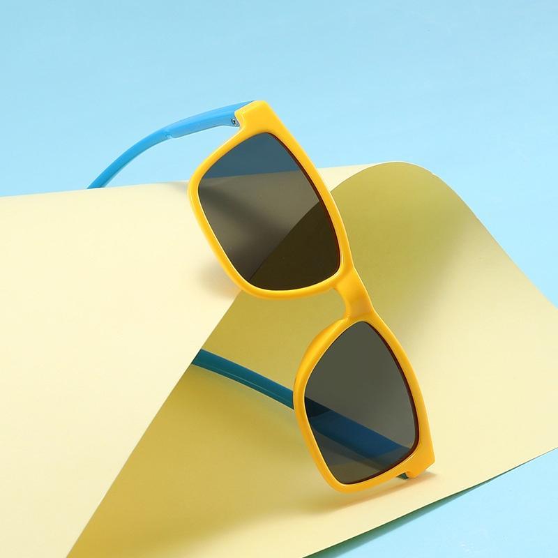 Product Introduction of 2023 New Children's Silicone Sunglasses Fashionable Anti-UV Outdoor Square Frame Fashion Sunglasses 9