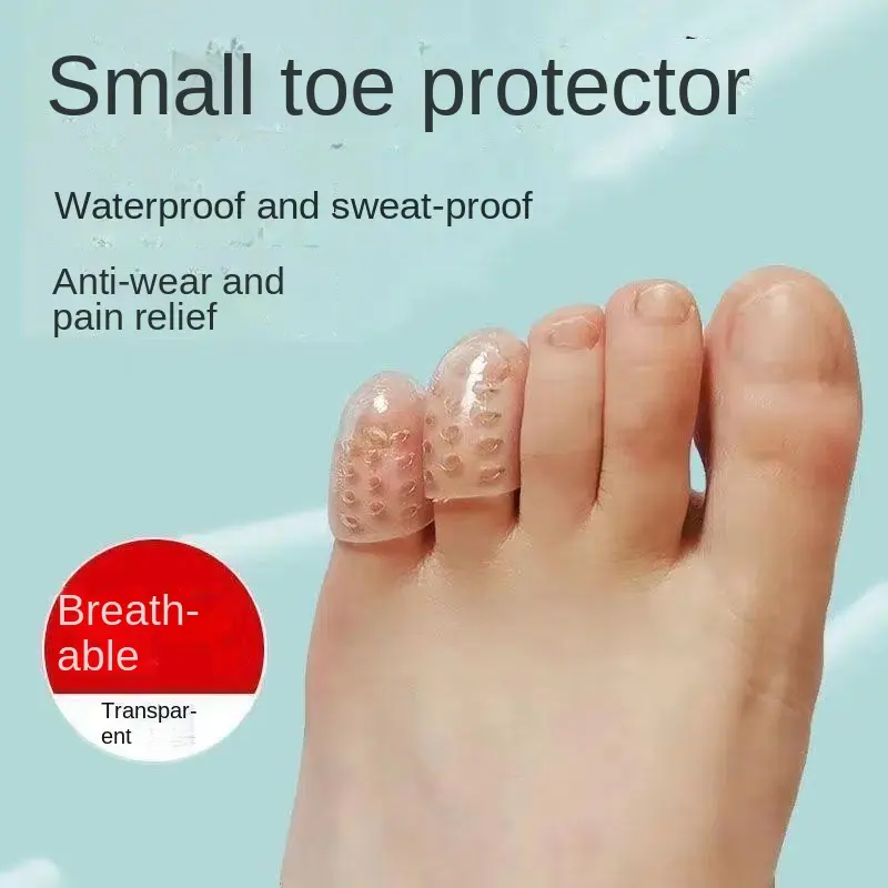 Little toe protective cover breathable silicone toe protection separate toes wear shoes to prevent foot grinding