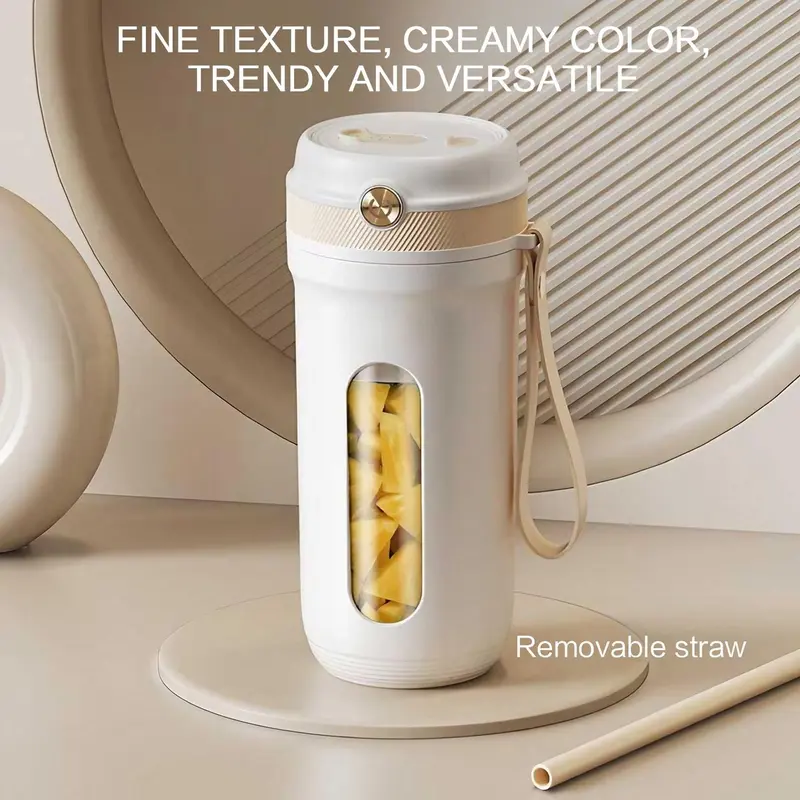 USB Rechargeable Portable Juicer Cup, Multi-functional Fruit & Vegetable Juicer with Straw, Household Juicer for Home Travel 5
