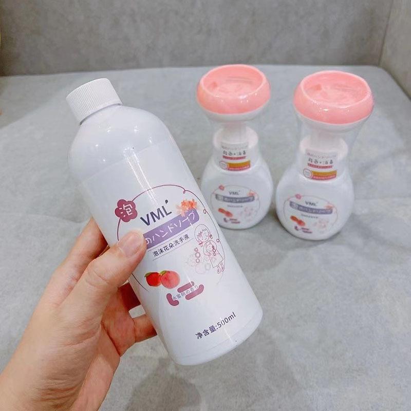 Product Introduction of Japanese VML Flower Hand Sanitizer Foam Children Cleaning Liquid Antimicrobial Press Portable Bottle 5