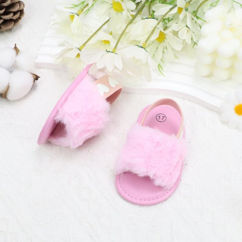 Product Introduction of Baby Toddler Pre-Walker Shoes for Girls, Non-Slip Cute Children's Pre-Walker Shoes, Indoor Soft Sole Furry Shoes for Infants 12