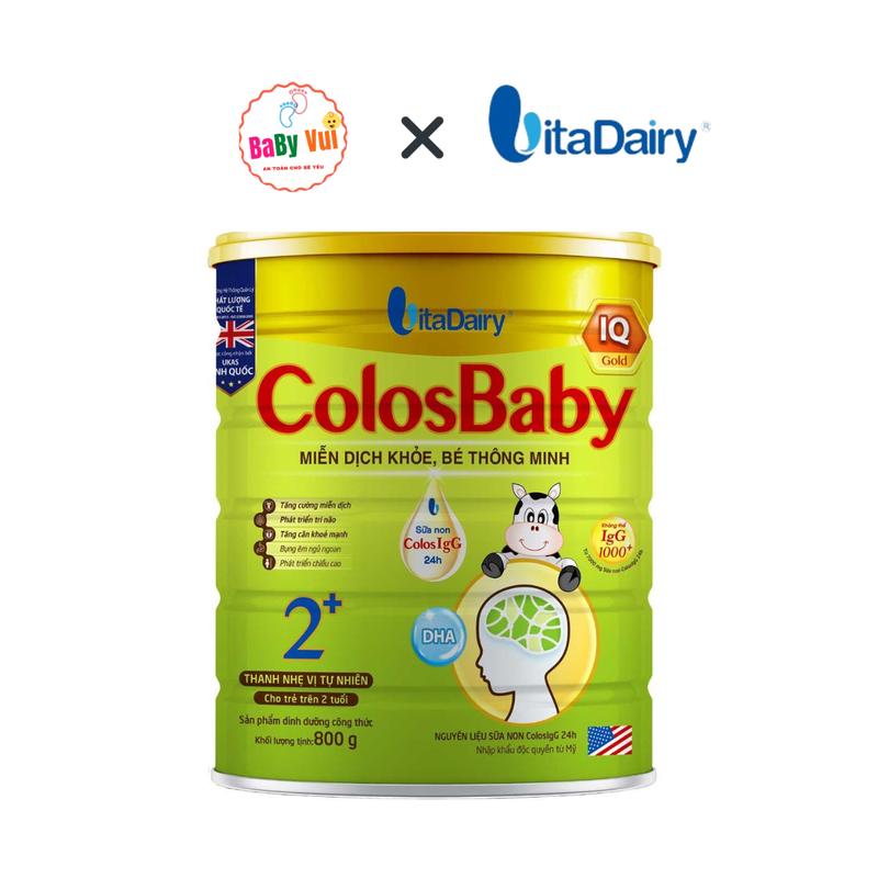 VitaDairy - Baby Vui - Sản phẩm sữa bổ sung ColosBaby IQ Gold 800g colos  baby