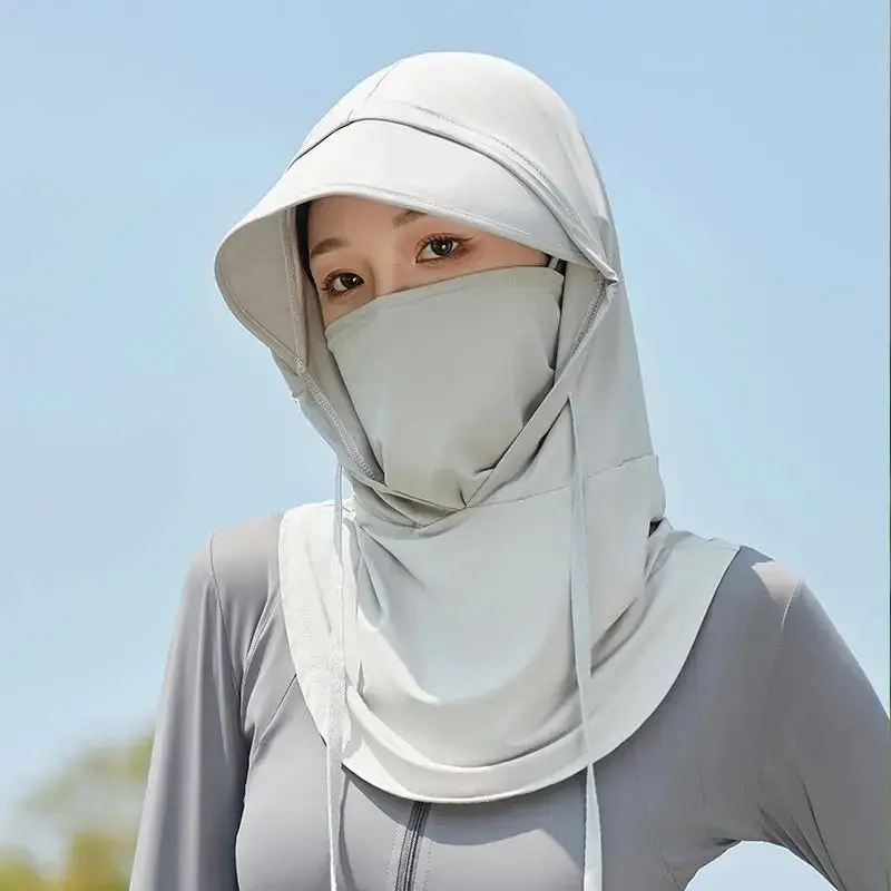Mặt Nạ Chống Nắng, Dành Cho Phụ Nữ Và Nam Giới, Chất Liệu Lụa Lạnh Mùa Hè, Khăn Quàng Cổ Cổ Mới, Thích Hợp Để Đi Xe Đạp, Che Phủ Toàn Mặt, Chống Tia Cực Tím, Mũ Chống Nắng, Năm 2024 2
