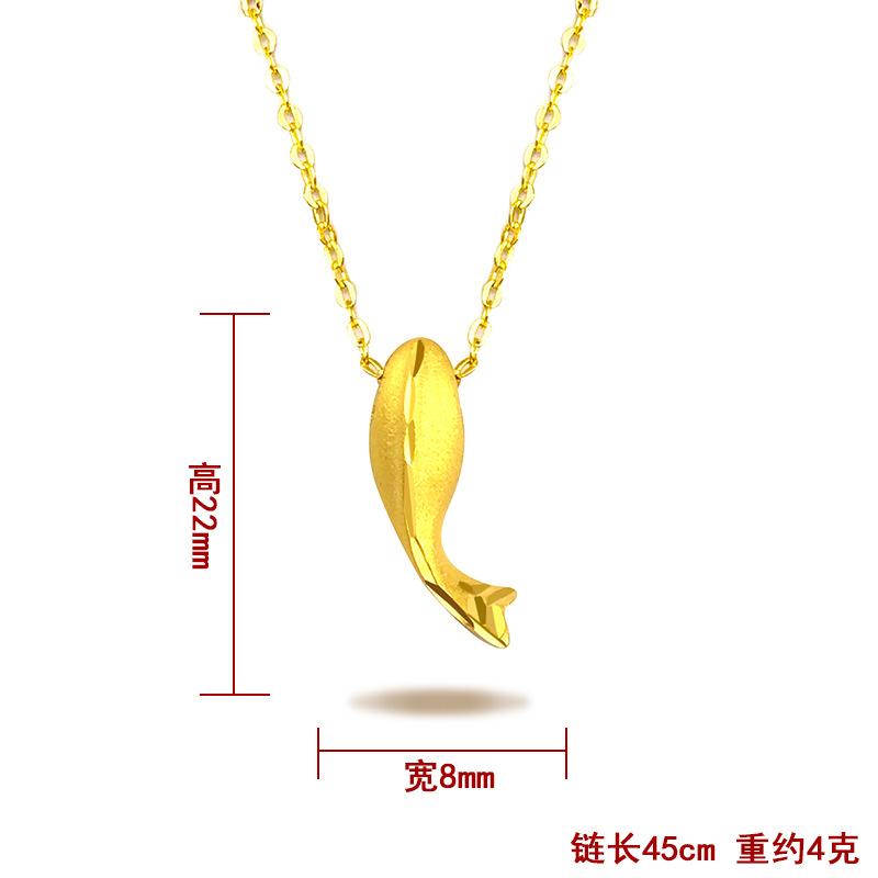 Product Introduction of Korean and Japanese Fashion Style Imitation Gold Small Dolphin Necklace Clavicle Chain Wholesale Women's Gold-Plated Dolphin Small Fish Clavicle Necklace 41