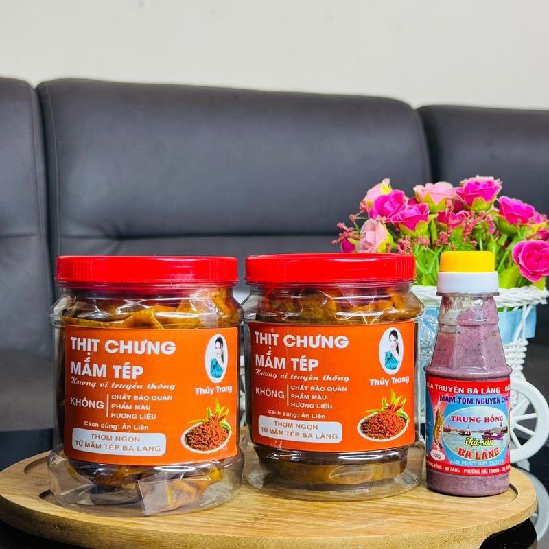 1kg 2 hũ 500g Thịt chưng mắm tép có nõn tôm xay.