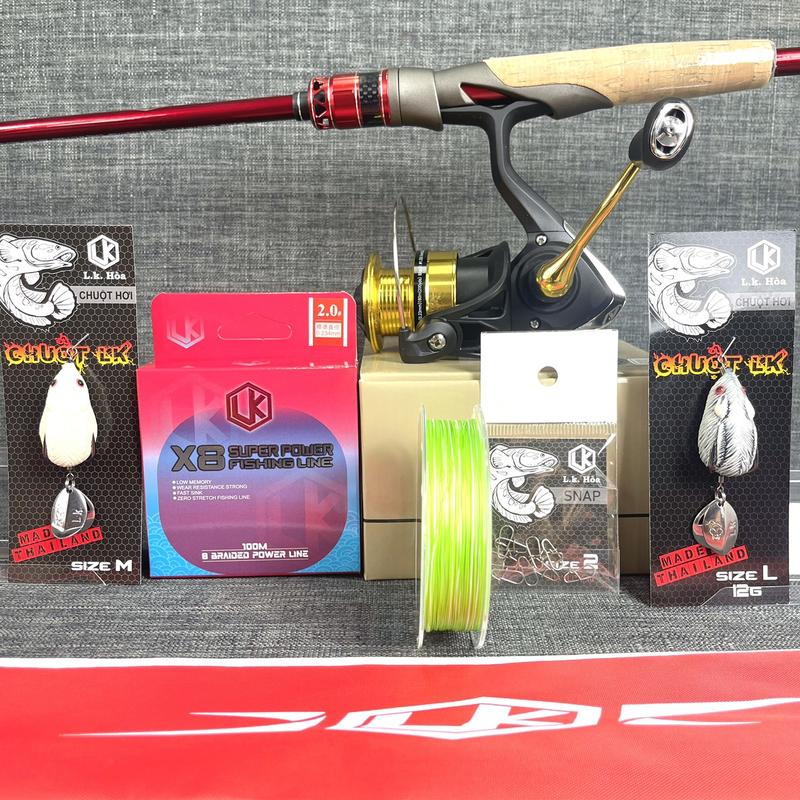[LK HÒA] COMBO CÂU LURE MÁY ĐỨNG FULL BỘ 07 SẢN PHẨM, COMBO TRỌN BỘ CÂU ĐỨNG CHUYÊN LURE LK MÁY RS Đi Câu Fishing Bắt Cá Câu Cá Fire