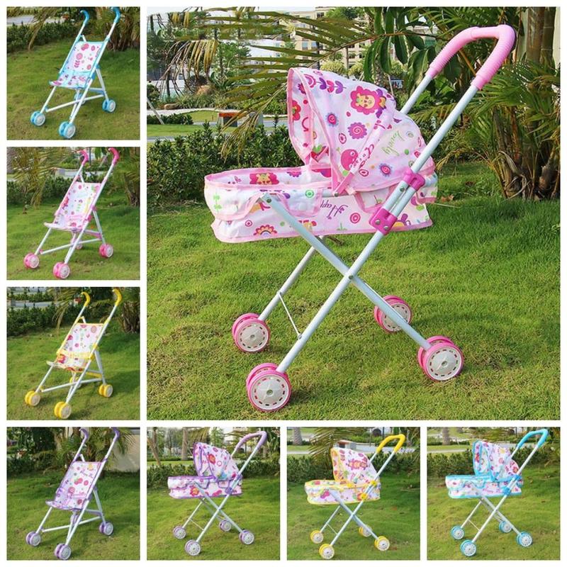 Colorful Iron Dolls Pram Stable Large Capacity Baby Stroller ...