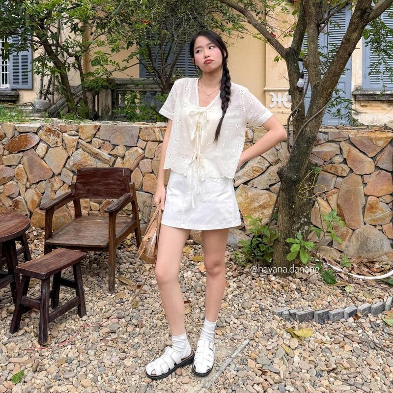 Set Babydoll DAISY + Áo 2 Dây Mịn Mát Ellie