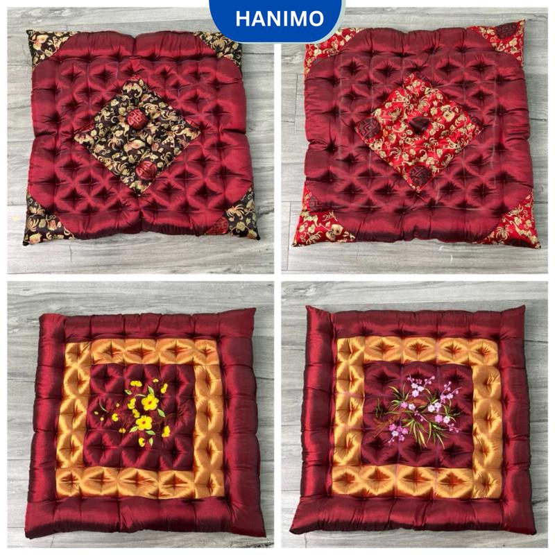 Đệm ngồi bệt lụa, lót ghế văn phòng vuông 40x40cm - HANIMO