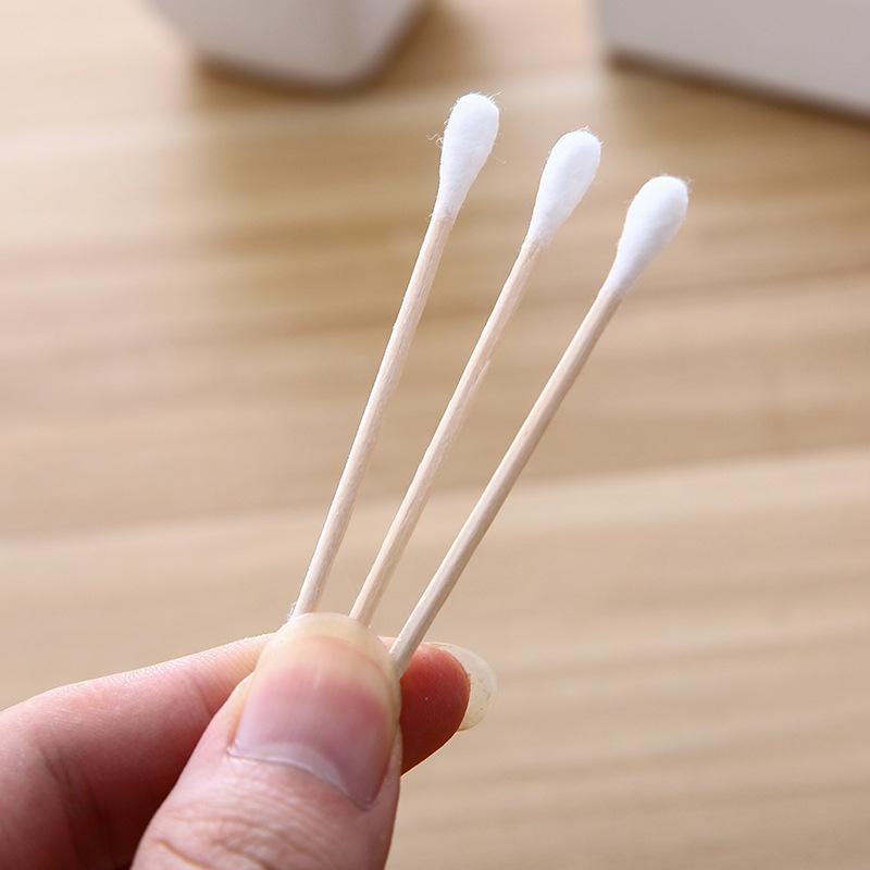 Tăm Bông Ngoáy Tai Gói 100 PCS Bằng Gỗ Tre Chắc Chắn Tiện Lợi Tăm Bông Tre Thân Thiên Môi Trường 1