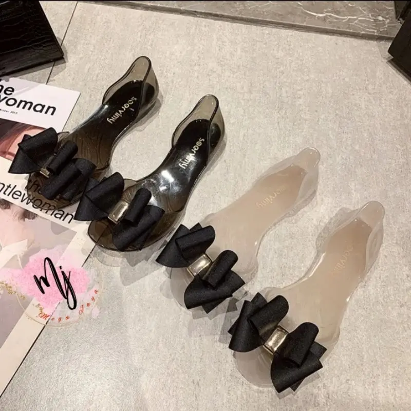 Sandal Sepatu Flat Wanita Jelly Pita Cute Import 186-D 1