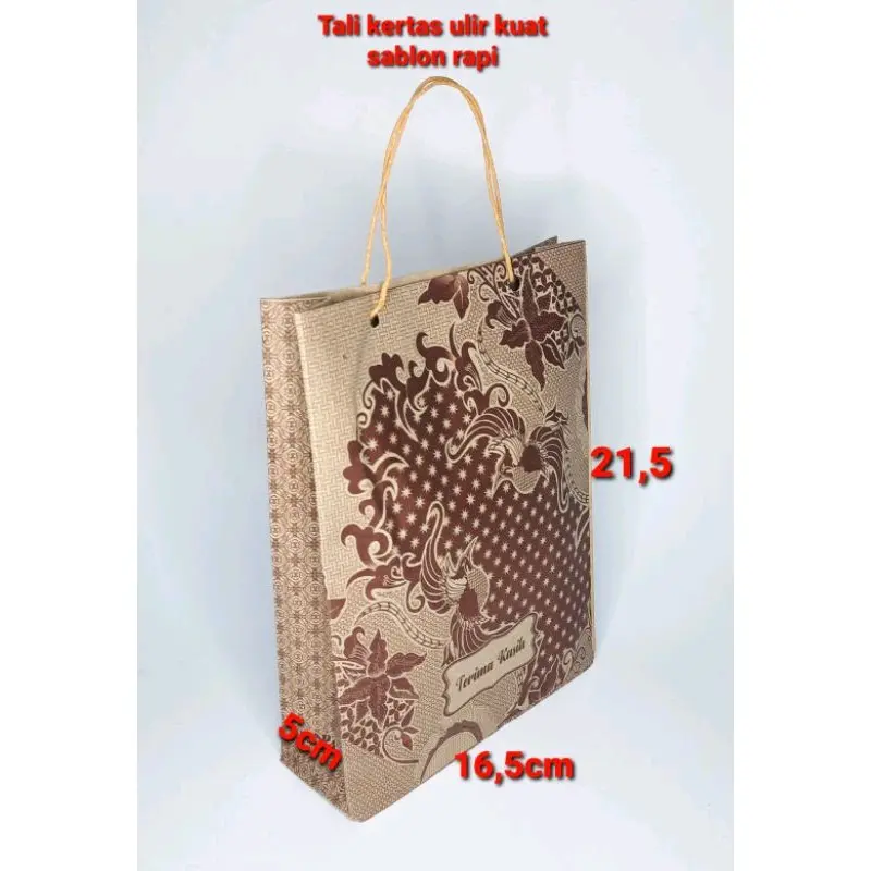 Tas Kertas Batik Paperbag 50PCS - Serbaguna Pernikahan, Souvenir, dan Hadiah