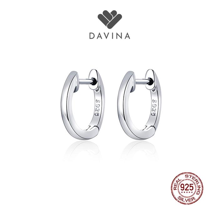 Gambar DAVINA Ladies Cassie Earrings Sterling Silver 925 - Anting Wanita Perak S925 Bulat Hoop Hoops dari DAVINA Jewelry Kota Administrasi Jakarta Pusat Tokopedia