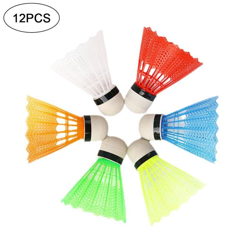 Quả Cầu Cầu Lông, Chất Liệu Nhựa, Nhẹ, 12 Chiếc, Thích Hợp Cho Thể Thao Và Hoạt Động Ngoài Trời, P4W1 Vợt Cán Vợt 4