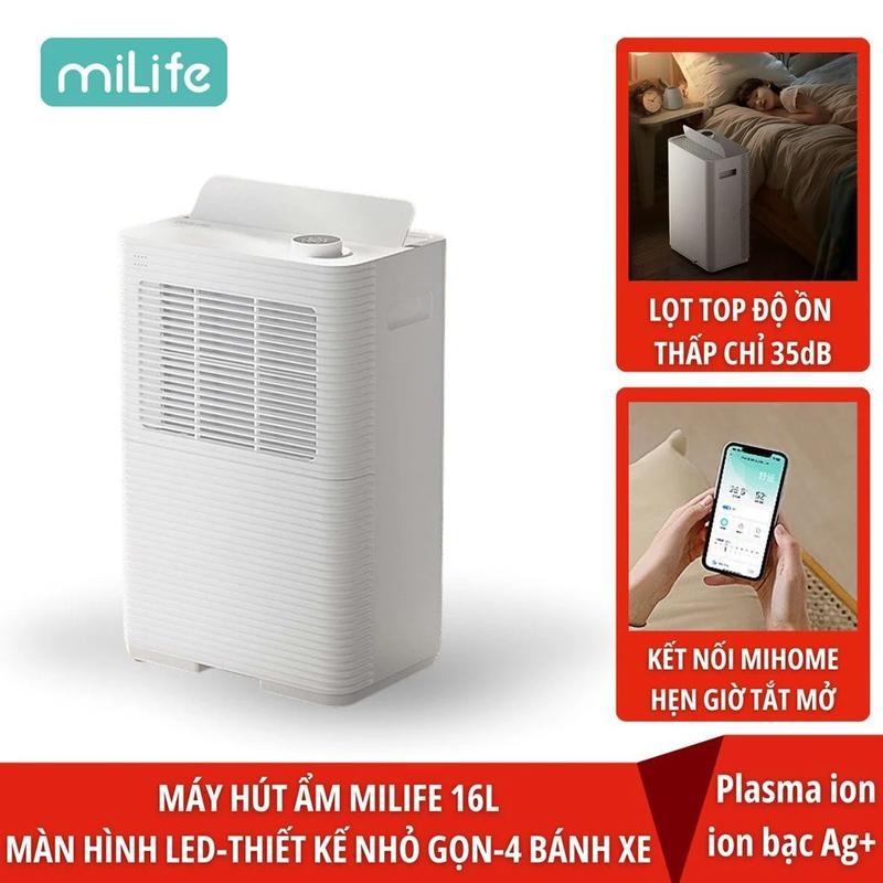 Máy hút ẩm miLife 16L công suất 16L/ngày kết nối app Mihome - Bảo hành 12 tháng
