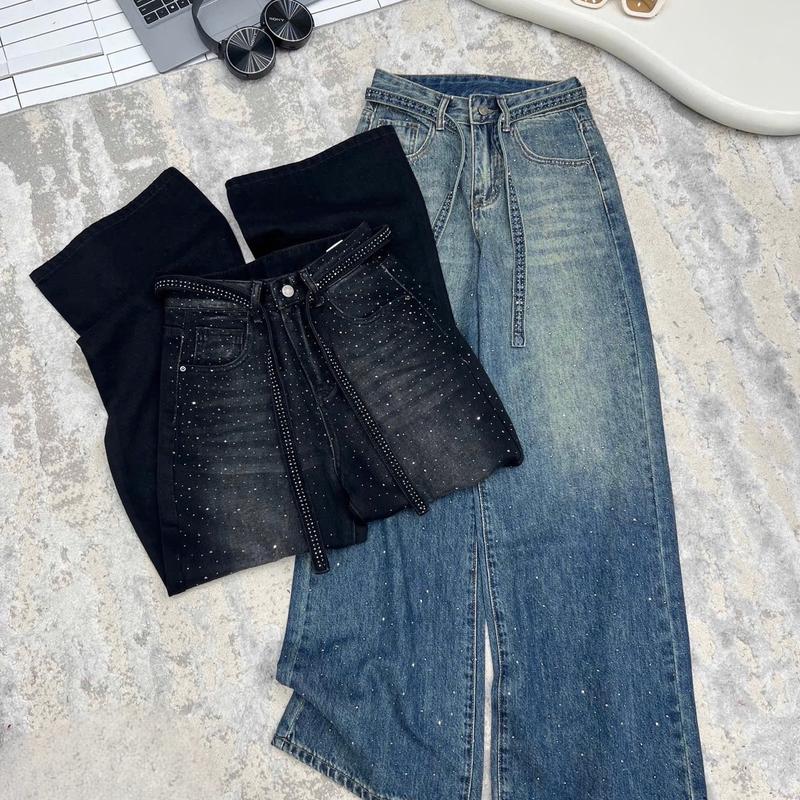 TATTA Jeans | Quần Jeans Xuông Đính Đá Hot Hit 3 Màu Hàng QCCC #9180 Nữ Women Pants 3