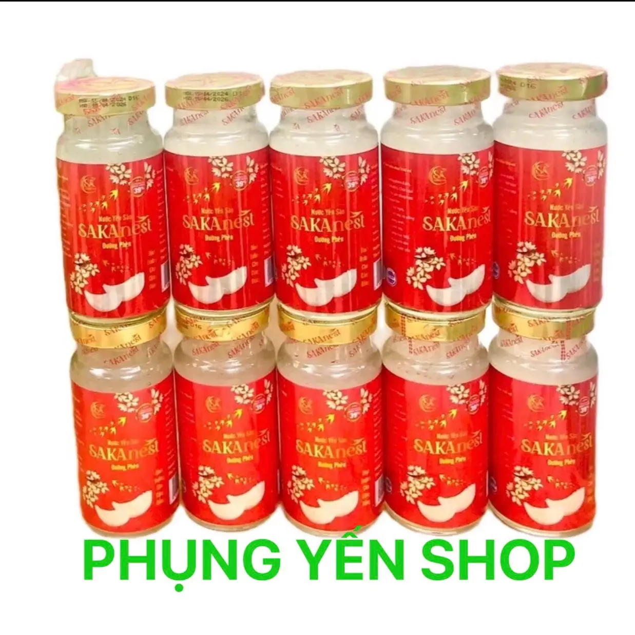 Combo 20 lọ tổ Yến chưng đường phèn cao cấp SAKANEST 39% Yến tươi-150ml( không hộp) dành cho người lớn
