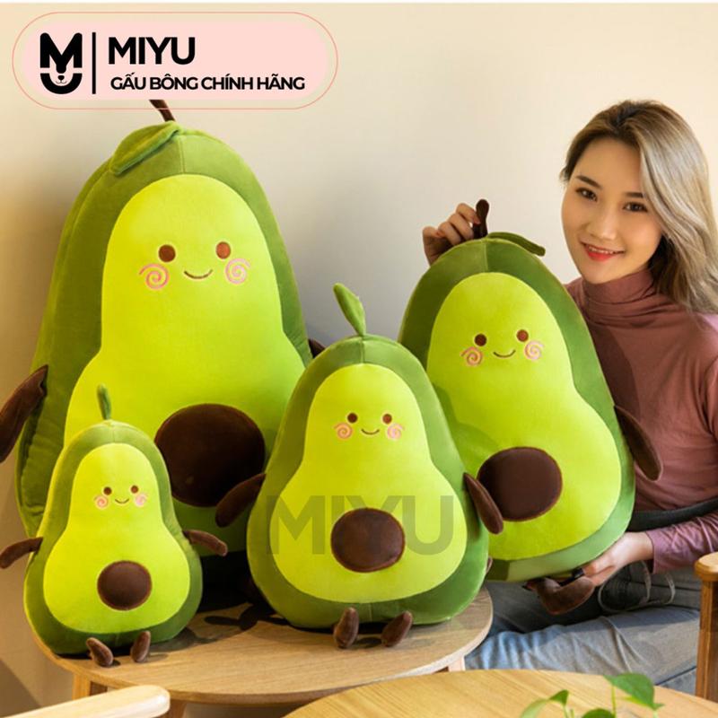 Gấu Bông Bơ Tròn MIYU - Quả Bơ Xanh Đáng Yêu - Thú Nhồi Bông Cao Cấp - Thú Bông Chất Vải Siêu Mịn - An Toàn Với Trẻ Em 2