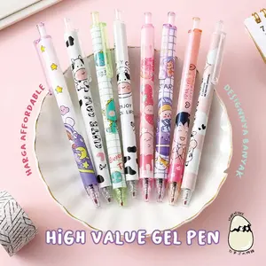 Pen Cetek Murah Pena Aesthetic Pulpen Murah PULPEN GEL 0.5MM Polot Sekolah Anak