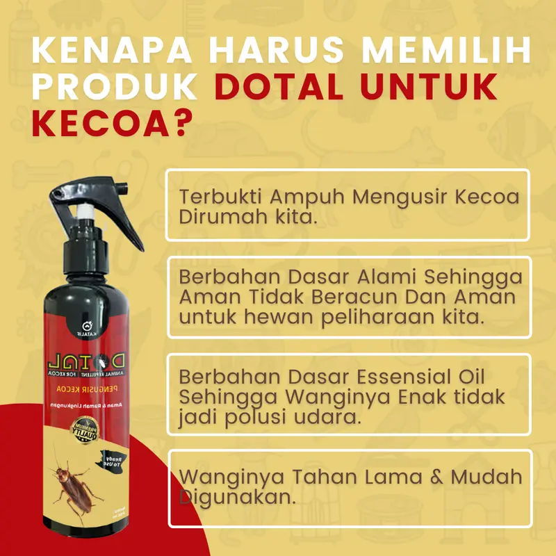 Spray DOTAL For Kecoa - Repellent Anti-Kecoak Alami 1
