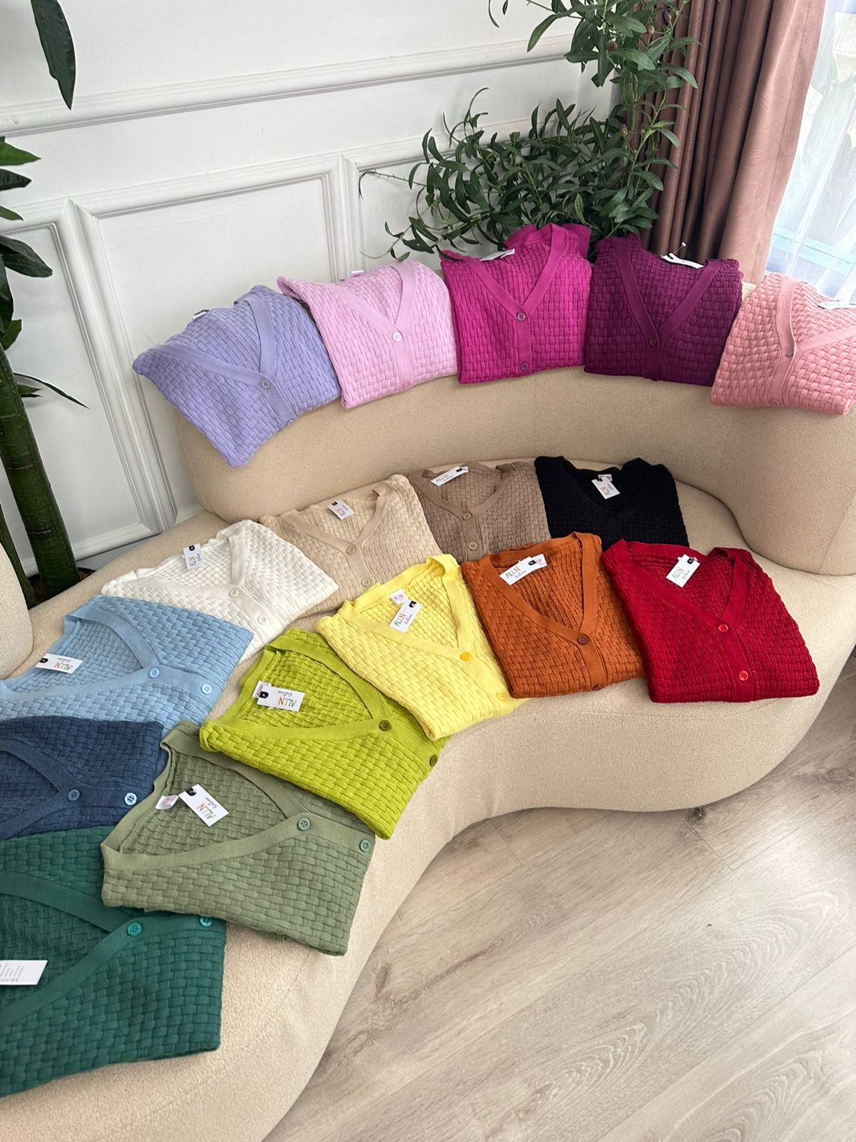 [ALLN Knitwear] Malva Cardigan Rajut Motif Anyaman Premium Atasan Baju