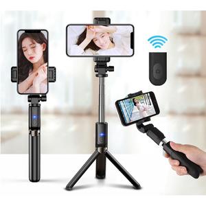 Selfie Stick Bluetooth Monopod Tripod With Remote Control Extendable Selfie Holder With Shutter Mirror And LED Light