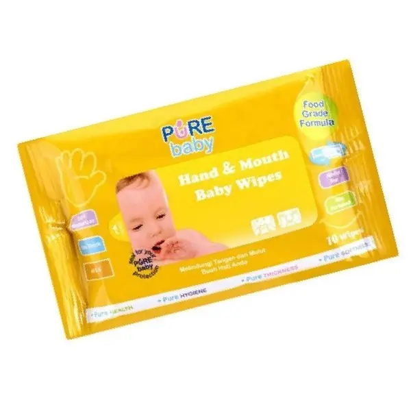 Pure BB Hand & Mouth Baby Wipes Tisu Basah Isi 10's - Shop | Tokopedia