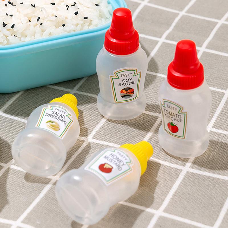 Bekas Sos Mudah Alih Mini, 1 Keping, Saiz Kecil, Sesuai untuk Tomato Kuah, Salad, Semburan Minyak, Sos tomato, Madu, Mustard, Botol Kitchenware 3
