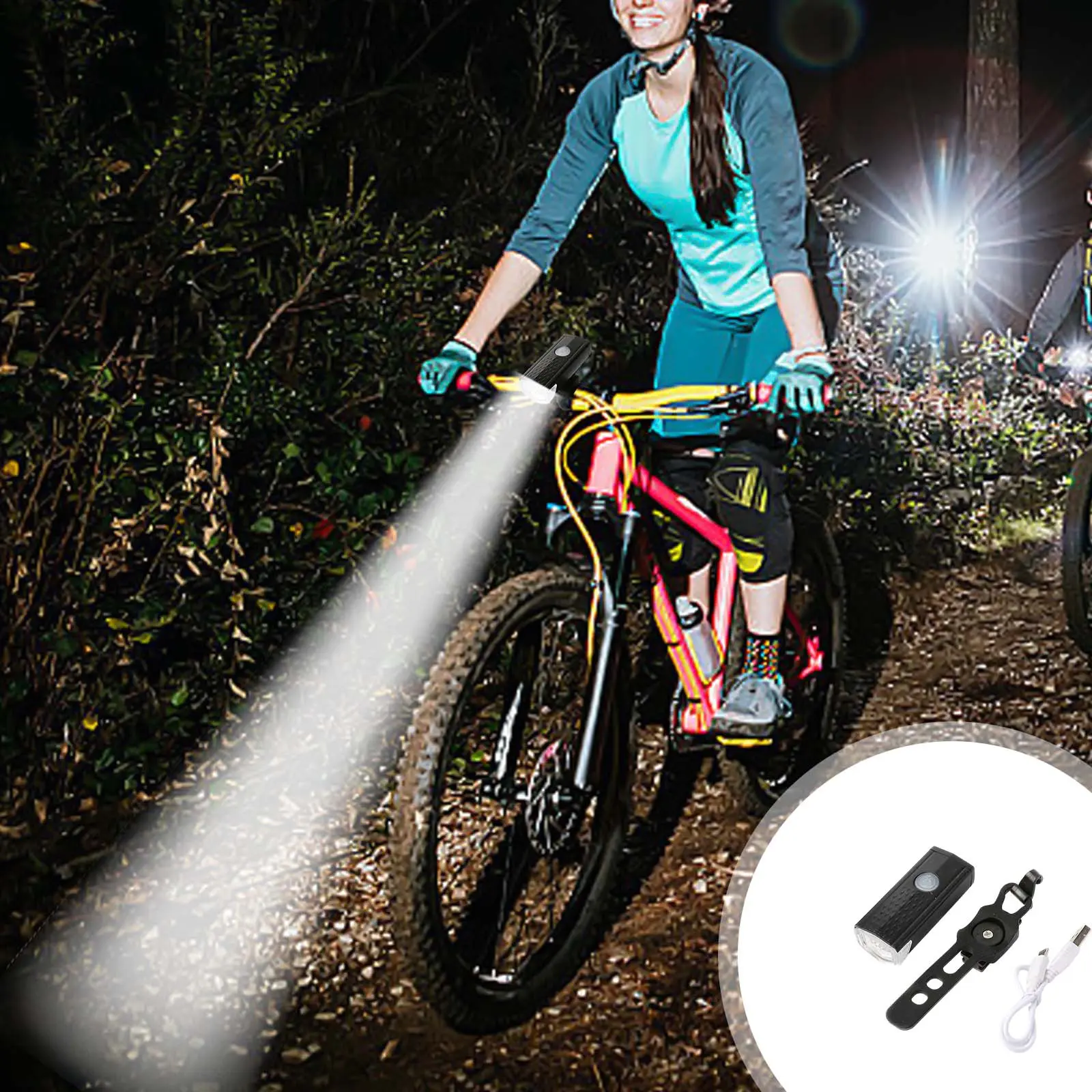 Rechargeable Bike Lights Ultra Bright Bicycle Lights For Night Riding Road Mountain Bike Accessories For Kids Adults  Bike Headlight HH1