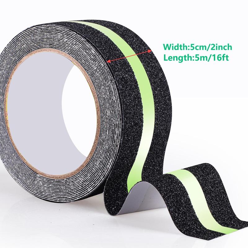 Luminous Self Adhesive Safety Anti Slip Tape, Reflective Tape with High Traction Gravel, Universal Tape for Indoor & Outdoor Stairs, Home Accessories 1