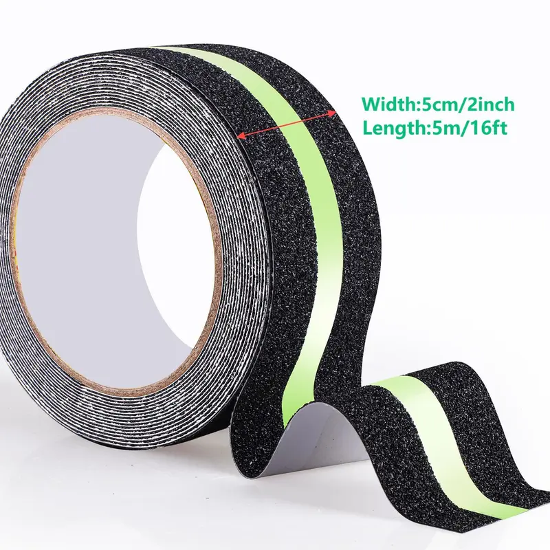 Luminous Self Adhesive Safety Anti Slip Tape, Reflective Tape with High Traction Gravel, Universal Tape for Indoor & Outdoor Stairs, Home Accessories 1
