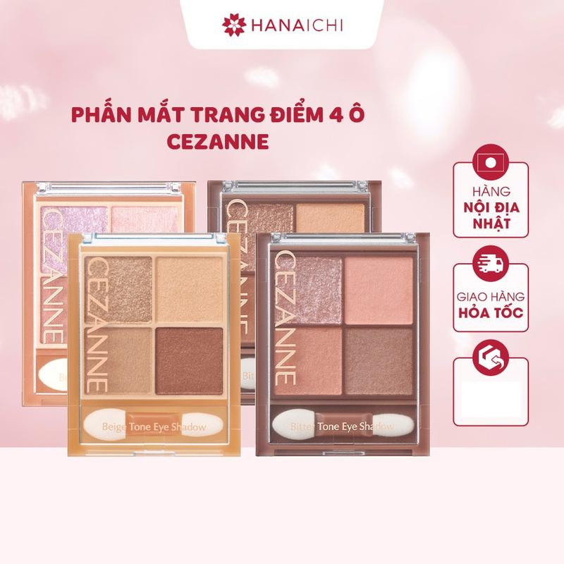Phấn mắt trang điểm Cezanne Bitter Tone Eye Shadow 4 ô bền màu, lâu trôi 4,5g - Nội địa Nhật Bản Eyeshadow Nữ bảng mắt Nhũ Mắt Đánh Mắt