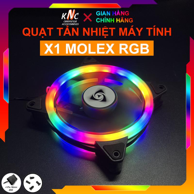 Quạt Tản Nhiệt MÁY TÍNH X1, Fan Led, Fan Case RGB, Cắm Trực Tiếp Cổng Molex 4Pin, Không Cần Hub