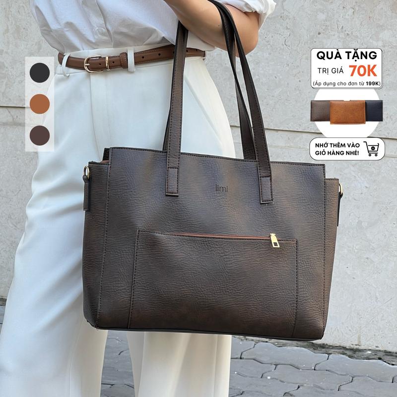Túi xách công sở (3 MÀU) tote da nữ FIONA đựng A4 laptop 15.6 17 inch size lớn xách tay đi học đi làm văn phòng bản to thời trang đẹp FIONA Limi Bags