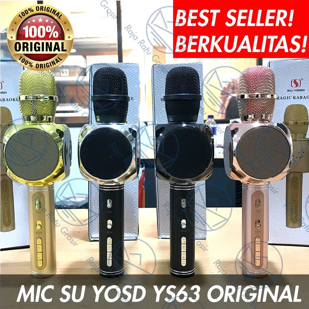 MIC SU YOSD YS63 ORIGINAL Portable Wireless Microphone Speaker Karaoke Bluetooth